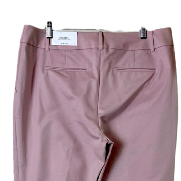 Ann Taylor New Pants Modern Slim Fit Mid Rise Ankle Blush Pink Women’s Size 12 - Picture 4 of 8